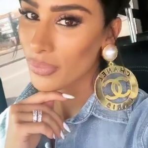 Oversized Chanel earrings